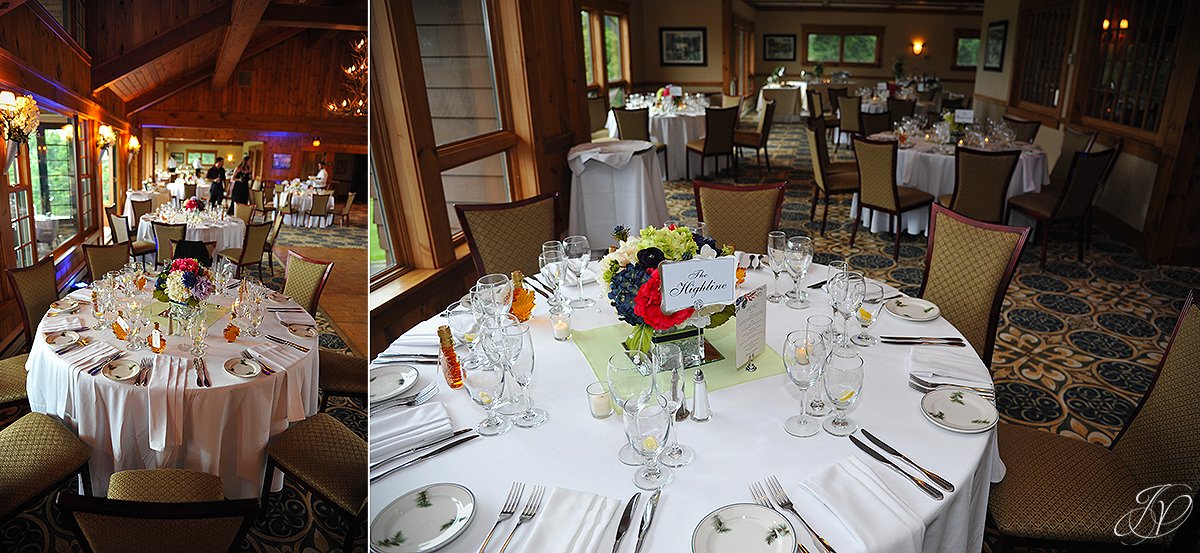 rustic reception details