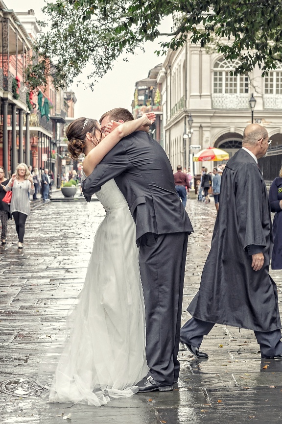 Rainy Elopement in Jackson Square