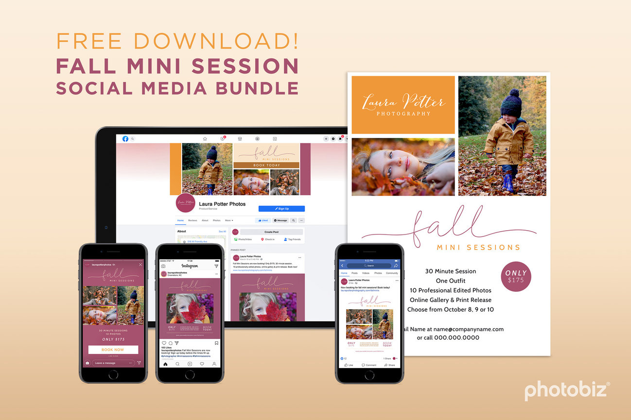 Fall Mini Session Social Media Bundle