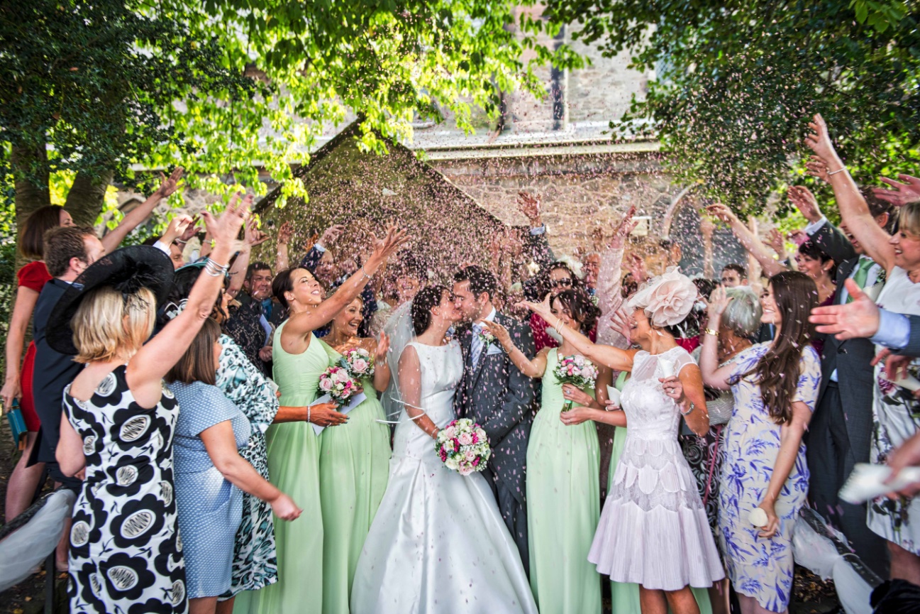 Ormskirk church confetti shot