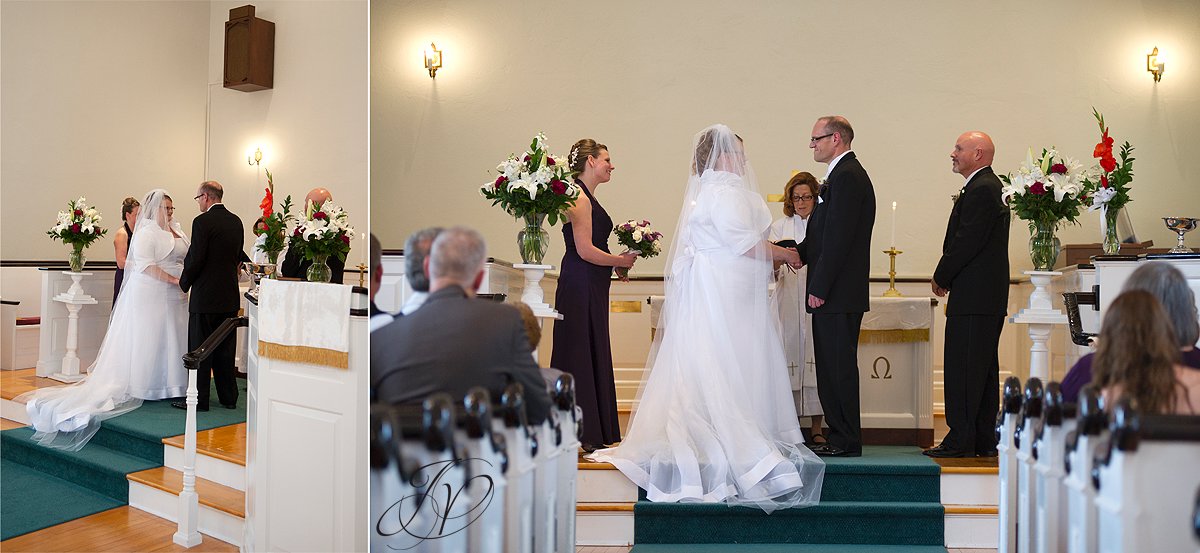 wedding ceremony photo, bride and groom at alter, Lake George Wedding Photographer, wedding ceremony photo, Wedding at The Queensbury Hotel,