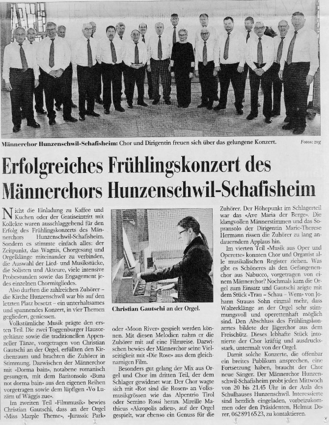 Lenzburger Bezirksanzeiger 10. März 2016