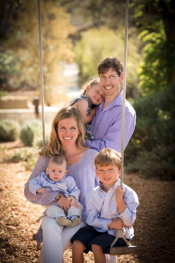 Carmel Valley Ranch family portrait on swing