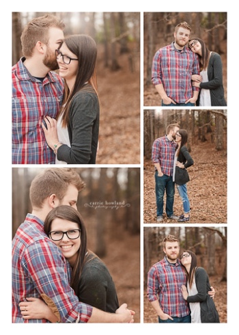 collage of handsome couple embracing and interacting in Kannapolis, NC field