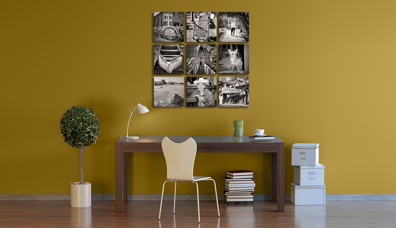 IMAGE GRID WITH 10X10 METAL PRINTS