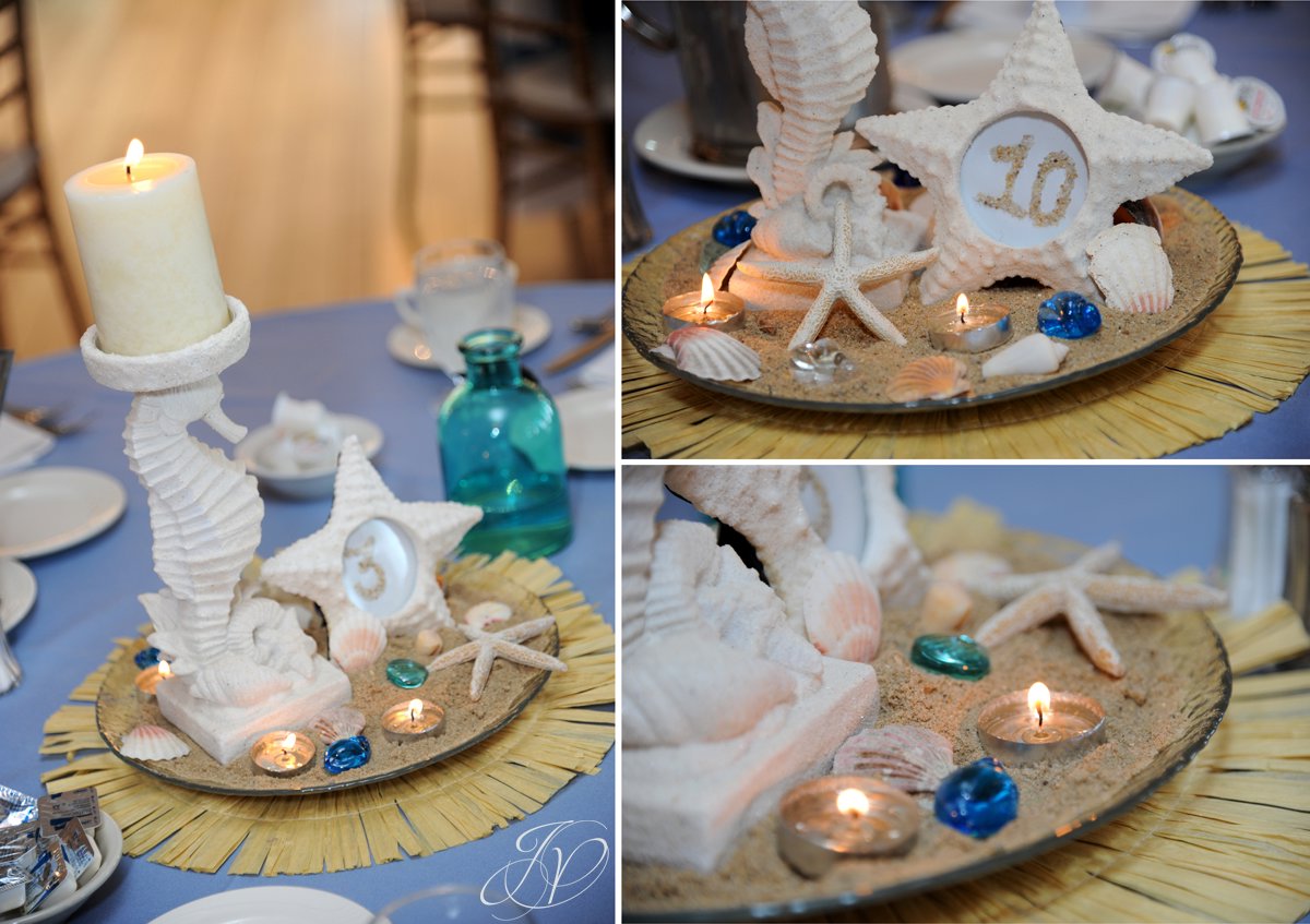 Settle Hill Tree Farm Wedding ,Albany Wedding Photographer, Michele and Sean, reception detail photo, beach themed reception