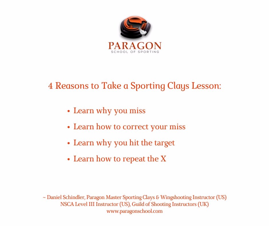 4 Reasons to Take a Sporting Clays Lesson Paragon School