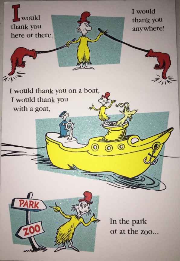 I Would Thank You Here or There...