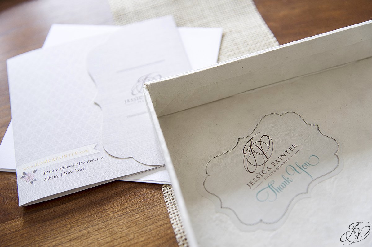 thank you from jessica apinter photography, custom wedding packaging, personalized wedding photography packaging, unique wedding photography packaging