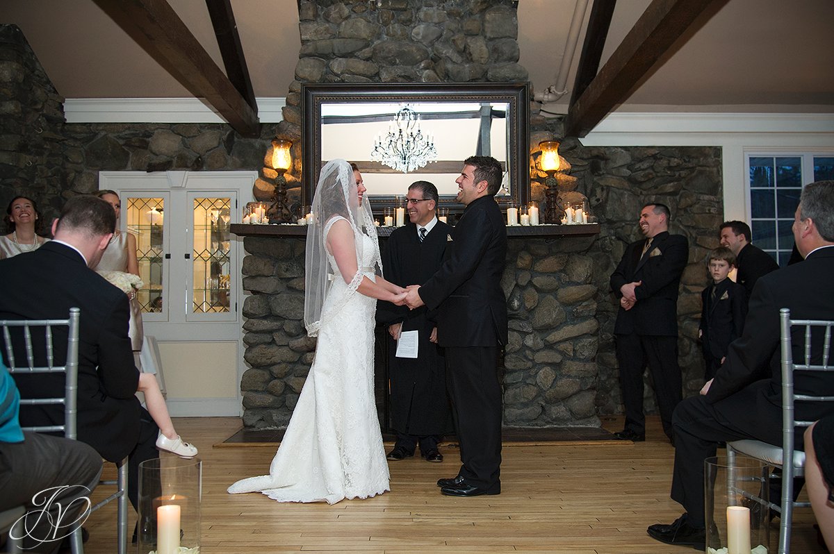 bride and groom at alter photos, first look photos, wedding ceremony photos, Albany Wedding Photographer, Crooked Lake House wedding, old daley inn