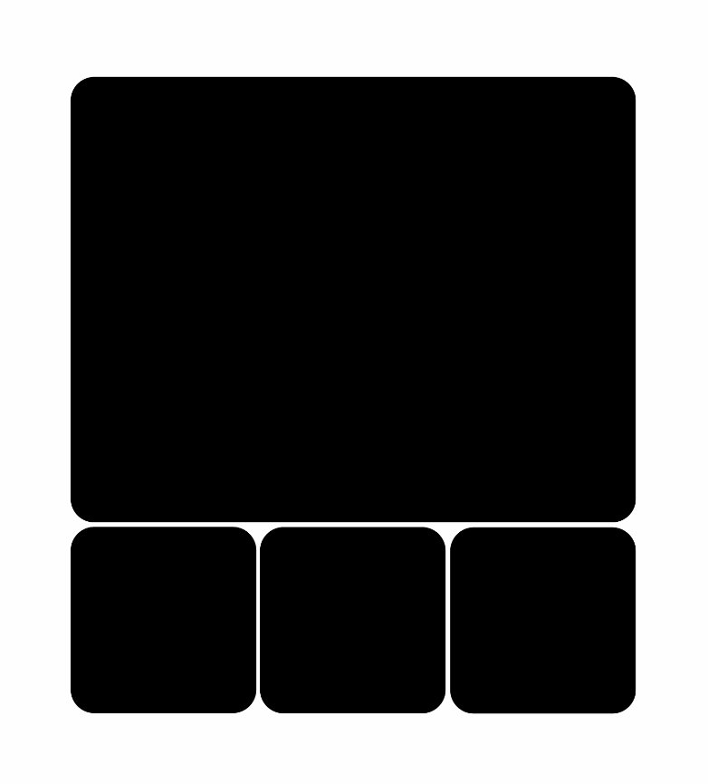 8x8- 4 images- Round Corner Grid