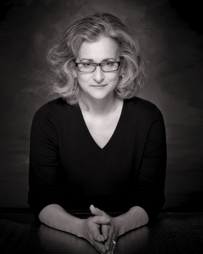 Black and white theatrical actress headshot