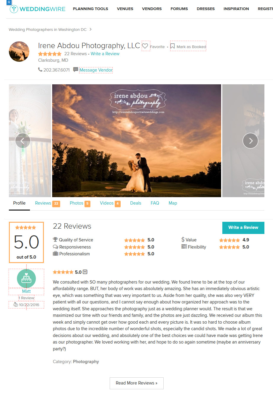 Read our Washington DC wedding photographer reviews on WeddingWire