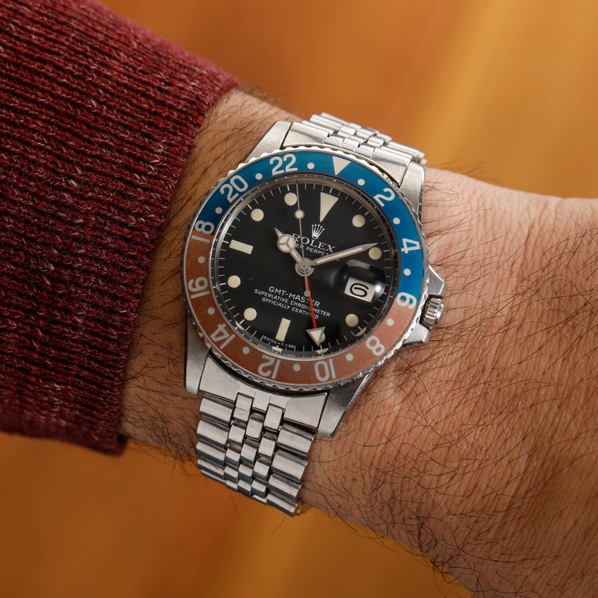 Rolex GMT Master 1675 MK4 Brando 1973 Roy Sacha Davidoff SA