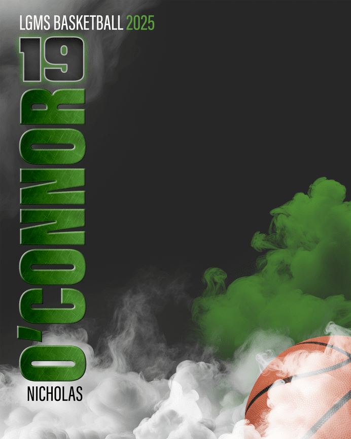 Vertical Personalized Background Basketball