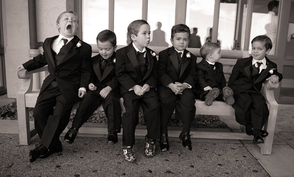 Six ring bearers at Spanish Bay wedding