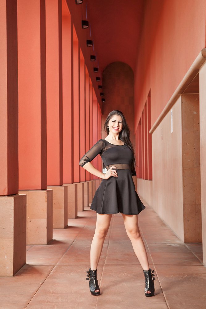 Senior portrait taken near San Antonio river