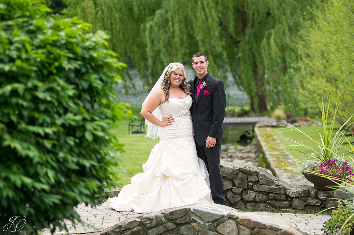 unique photo of bride and groom before ceremony