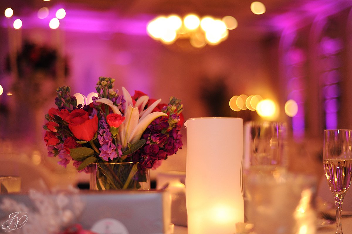 floral bridal reception centerpieces