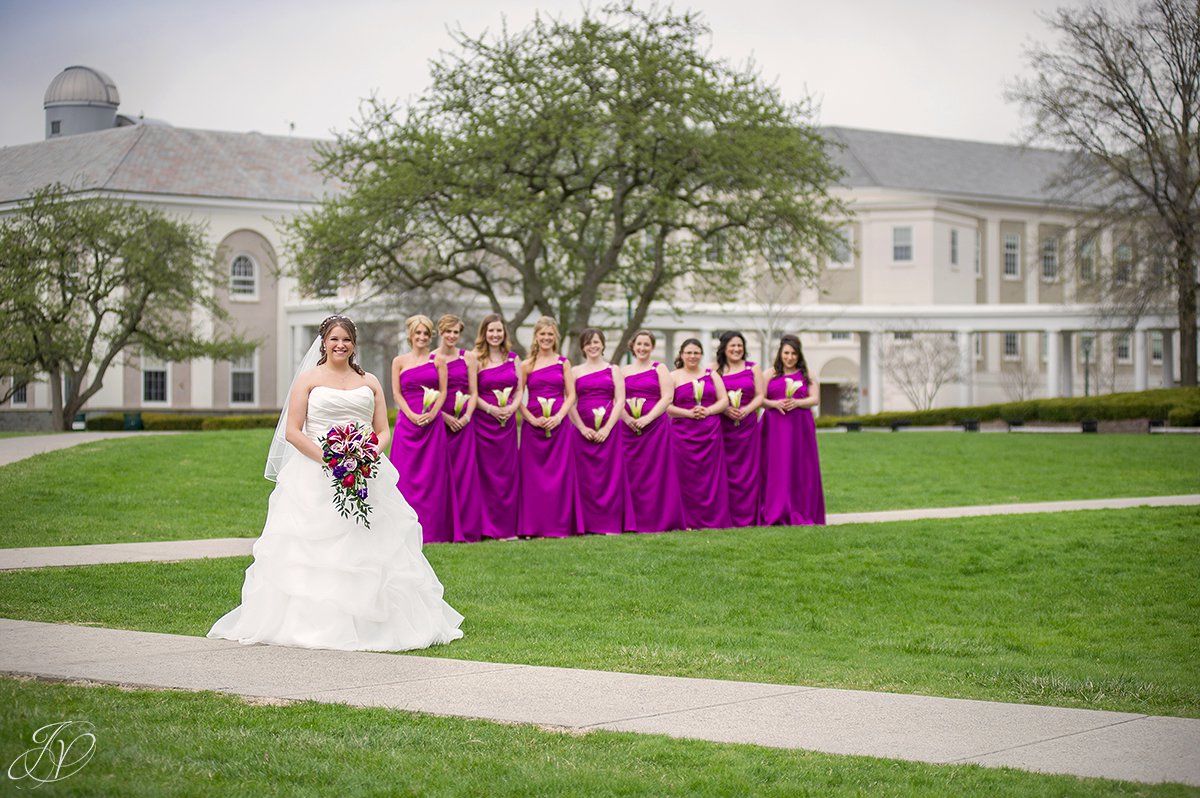 beautiful photo of a bride and her bridesmaids