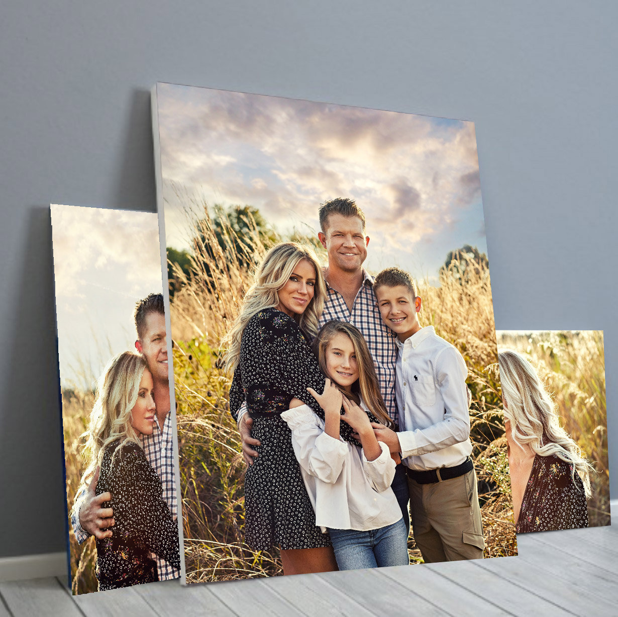 canvas prints of a family of four