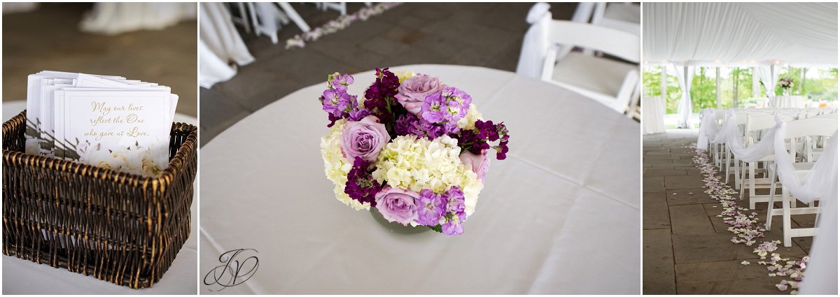 outside wedding ceremony details white tent saratoga national