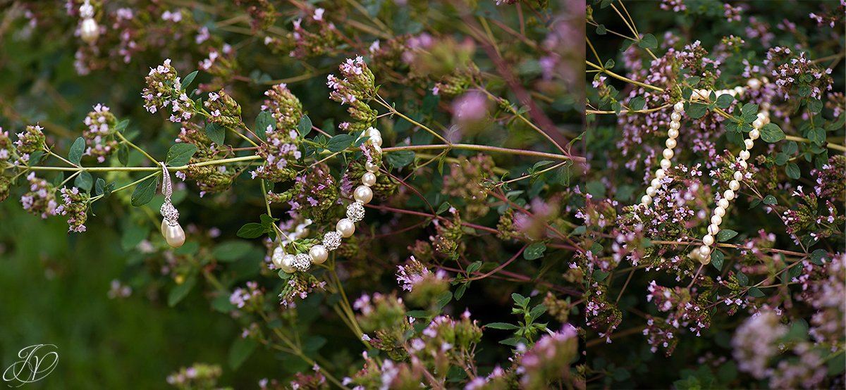 wedding details on flowers