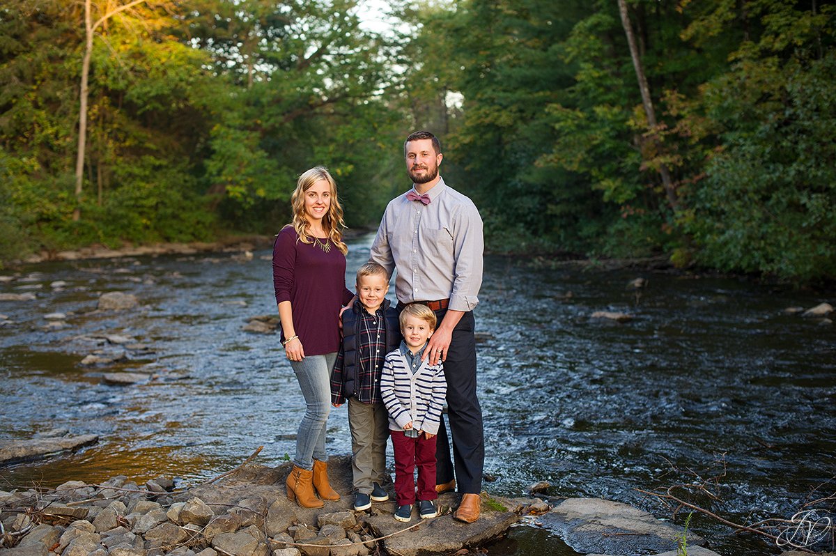 family portrait fall water saratoga springs