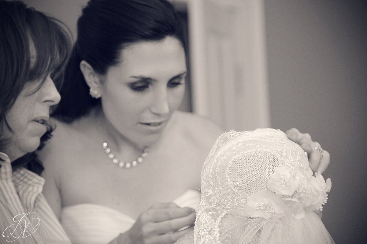 mother with bride photo, bridal veil photo, bride and veil photo, Albany Wedding Photographer, Wedding at The Crooked Lake House