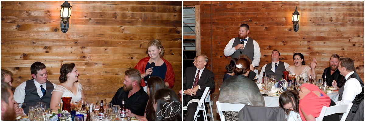 wedding toasts reception rustic barn reception