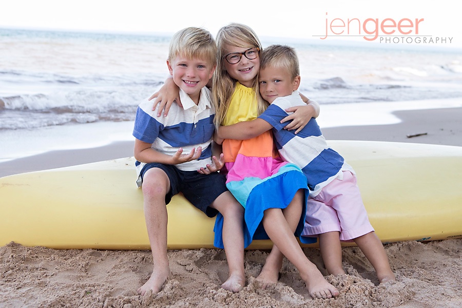 Family Vacation Personal Rabbit Bay, Michigan Jen Geer Photography