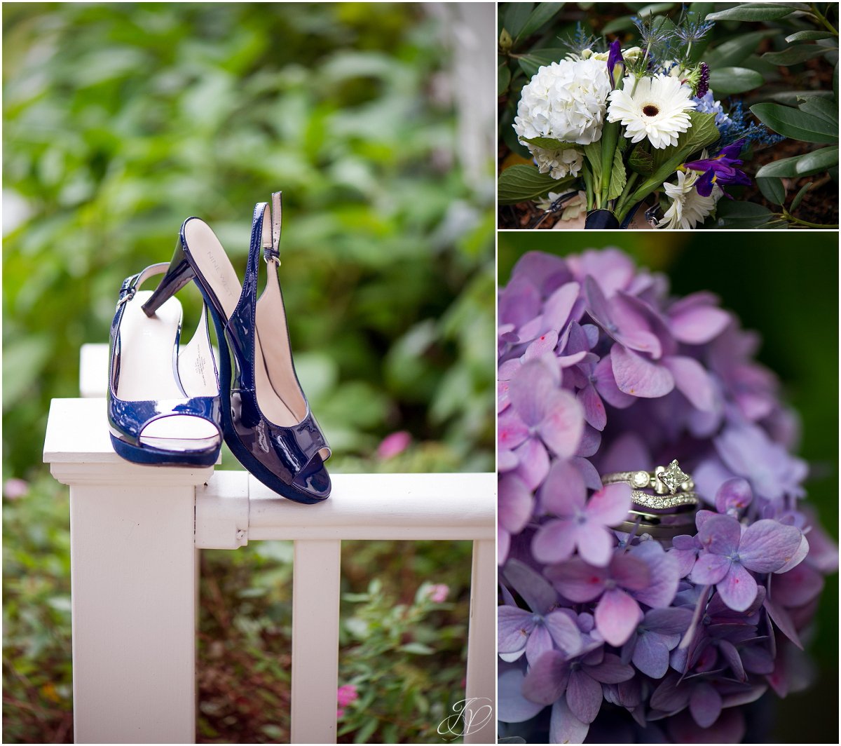 blue wedding day details rustic details