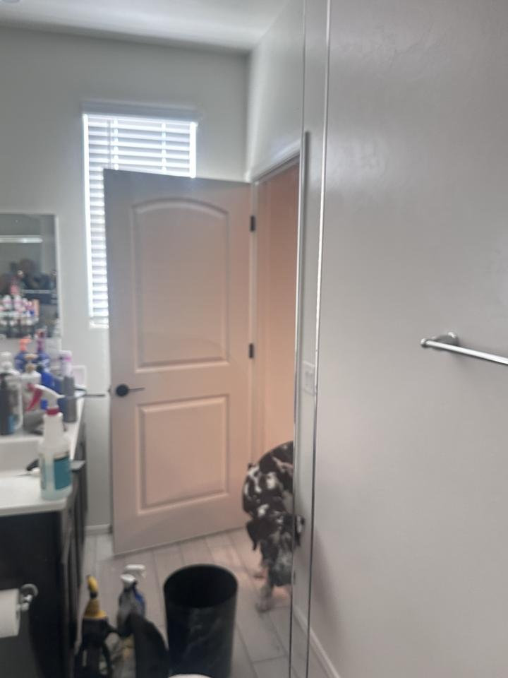 After deep cleaning: clearer Las Vegas shower glass and refreshed bathroom surfaces