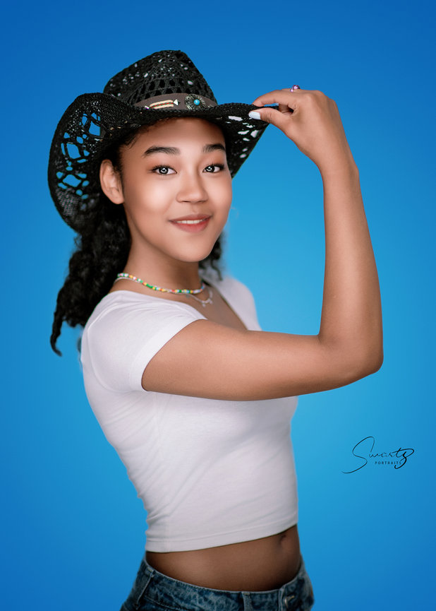 Couture senior portrait at George Mitchell Nature Preserve in Spring, Texas, blue hour, PPA Master Photographer Ty Swartz of Swartz Portraits