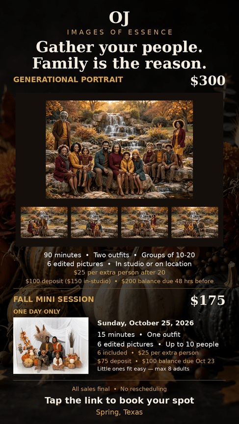 Fall Sessions Are Here