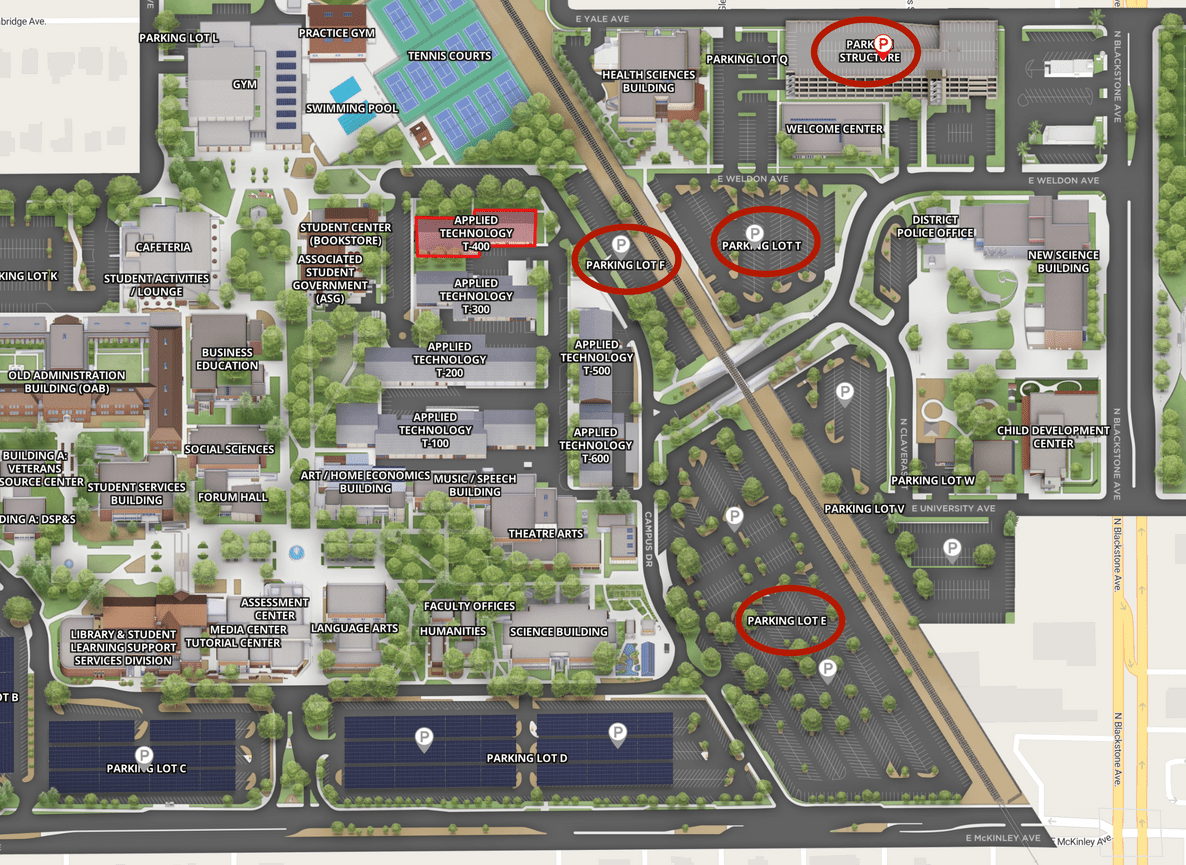 Map of location of T-400 FCC Photography