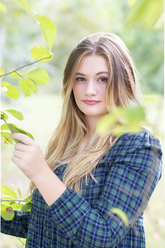 Senior girl photographed in the fall in Medford NJ