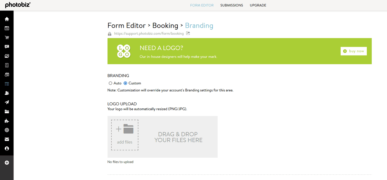 How Do I Add A Custom Header To A Form? - PhotoBiz Knowledge Base
