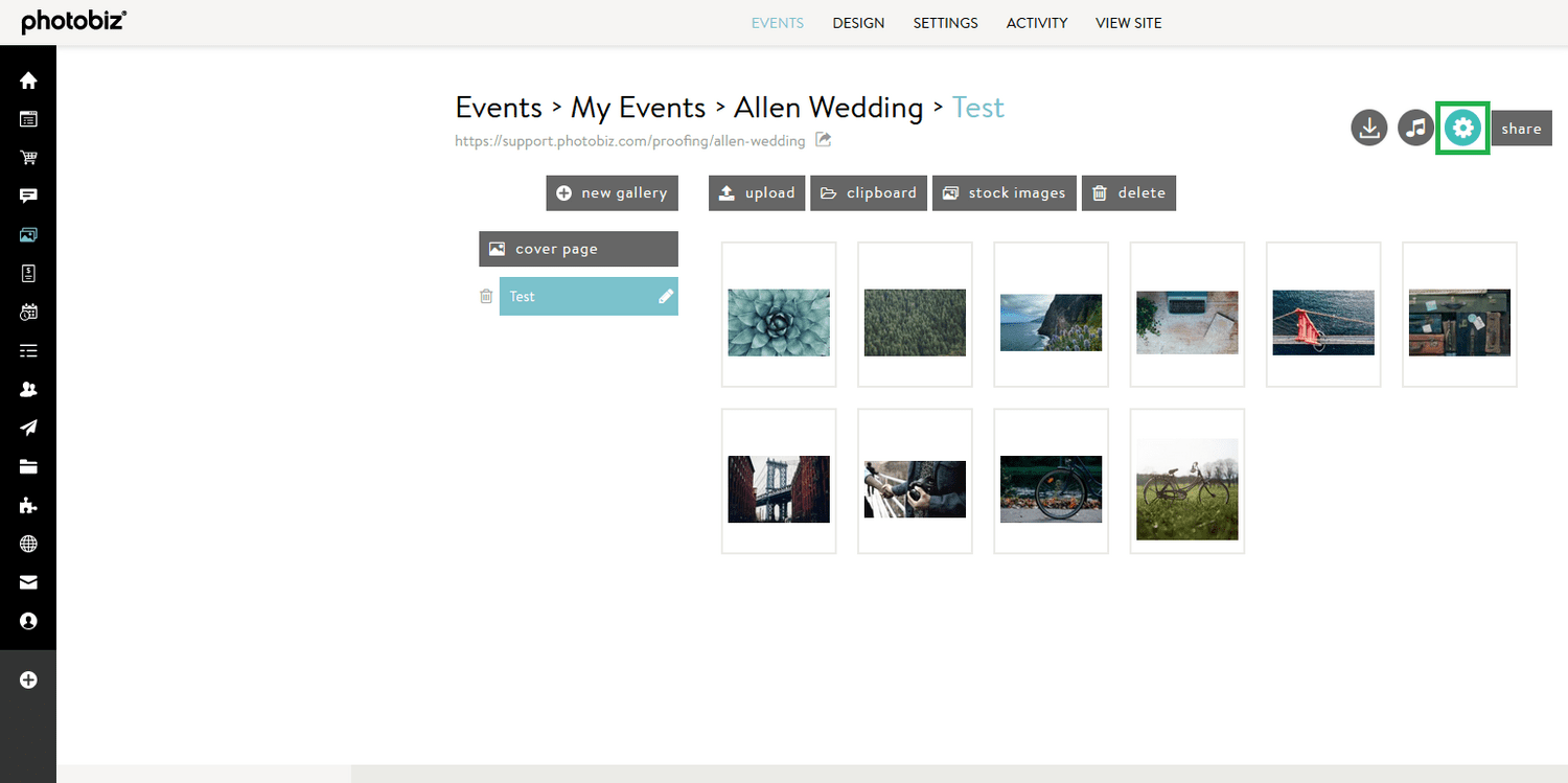 How can I display file names for my images in Client Galleries events ...